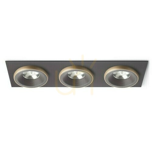 Prüfen Sharm Sq Iii Bronze/Perlgold Einbauleuchte 230 V Led 3x10 W 24° 3000 K