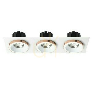 Sharm Sq Iii Einbauleuchte Weiß Kupfer 230 V Led 3x10 W 24° 3000 K small 1