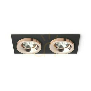 Sharm Sq Ii Schwarz Kupfer/Kupfer Einbauleuchte 230 V Led 2x10 W 24° 3000 K small 0