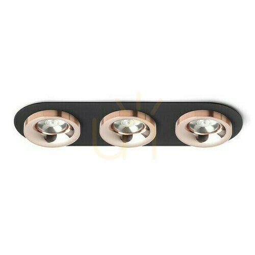 Prüfen Sharm R Iii Einbauleuchte Schwarz Kupfer/Kupfer 230 V Led 3x10 W 24° 3000 K