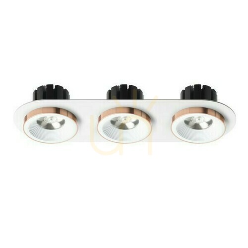 Prüfen Sharm R Iii Einbauleuchte Weiß Kupfer 230 V Led 3x10 W 24° 3000 K