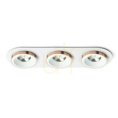 Prüfen Sharm R Iii Einbauleuchte Weiß Kupfer 230 V Led 3x10 W 24° 3000 K