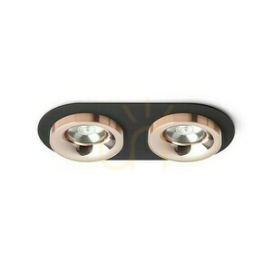 Sharm R Ii Schwarz Kupfer/Kupfer Einbauleuchte 230 V Led 2x10 W 24° 3000 K small 0