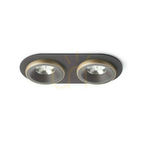 Prüfen Sharm R Ii Einbauleuchte Bronze/Perlgold 230 V Led 2x10 W 24° 3000 K