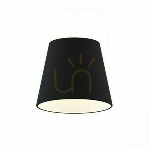 Schirm, Lampenschirm Nizza 18/15 Polycotton Schwarz/Weiß PVC Max. 28 W small 0