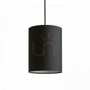 Lampenschirm, Ron 15/20 Polycotton Schwarz/Weiß PVC Max lampshade. 28 W small 3