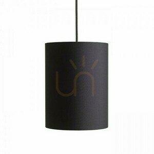 Lampenschirm, Ron 15/20 Polycotton Schwarz/Weiß PVC Max lampshade. 28 W small 4