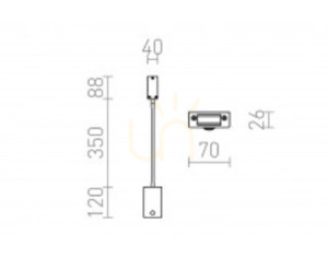 Wandleuchte Frisco W Wandleuchte Schwarz 230 V Led 4.2 120° 3000 K small 5