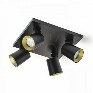 Kenny Iv Deckenanbauleuchte Schwarz/Gold 230 V Gu10 4x35 W. small 1