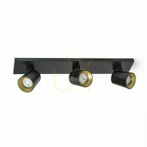 Kenny Iii Schwarz/Gold Anbaulampe 230 V Gu10 3x35 Watt. small 1