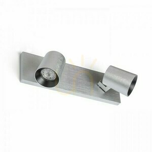 Kenny Ii Gebürstetes Aluminium/Schwarz Anbaulampe 230 V Gu10 2x35 W. small 1