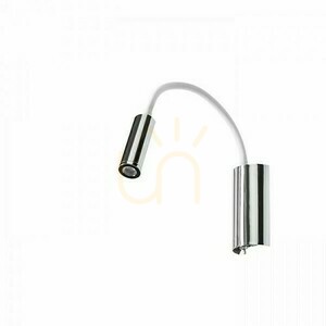 Rendl SHOW Wandleuchte, LED-Spot 3 W 240 lm 3000 K am Schwanenhals, weiß-chrom, 47 cm small 4