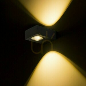 Außenwandleuchte Korso Ii Schwarz Eloxiert 230 V Led 2x3 W 120° Ip54 3000 K small 1