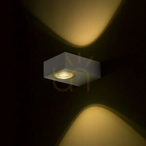 Außenwandleuchte Korso Ii Gebürstetes Aluminium 230 V Led 2x3 W 120° Ip54 3000 K small 1