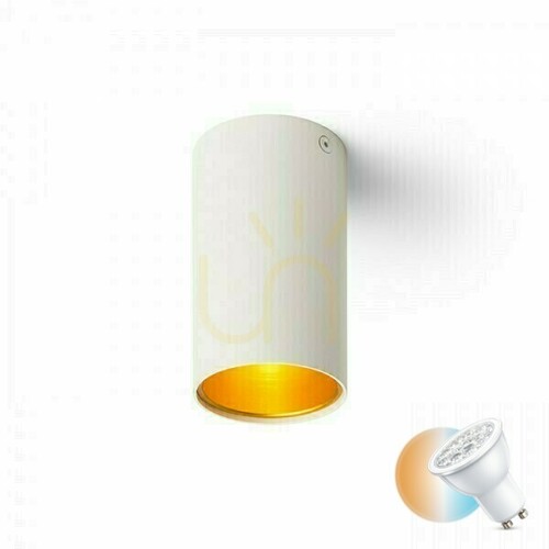 Prüfen Rendl Deckenleuchte TUBA CEILING R12745 mattweiß/gold GU10 7 W