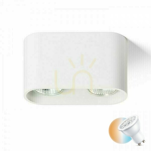 Prüfen Downlight Mantova Ii Decke Matt Weiß 230 V Gu10 2x35 W.