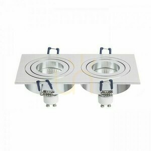 Pasadena Gu10 Sq Ii Einbauleuchte Gebürstetes Aluminium 230 V 2x50 W. 2 Pasadena Gu10 Sq Ii Einbauleuchte Gebürstetes Aluminium 230 V 2x50 W. small 2