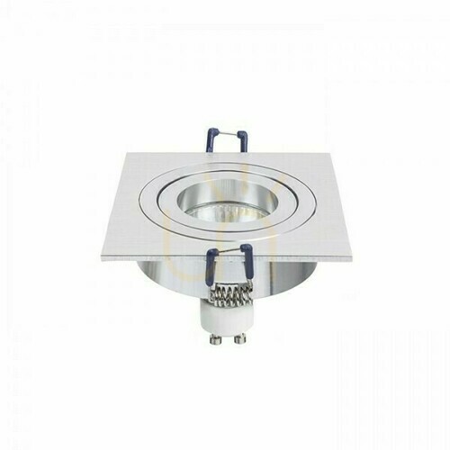 Prüfen Pasadena Gu10 Sq I Einbauleuchte Gebürstetes Aluminium 230 V 50 W.
