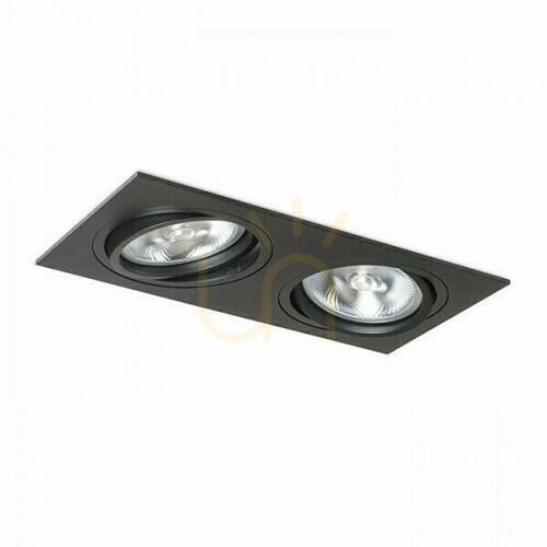 Prüfen Pasadena G53 Sq Ii Schwarz 12 V 2x50 W Einbauleuchte.