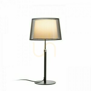 Rendl Esplanade Tischleuchte transparent schwarz-weiß verchromt E27 15 W R12484 small 1