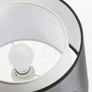 Rendl Esplanade Tischleuchte transparent schwarz-weiß verchromt E27 15 W R12484 small 3
