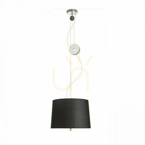 Prüfen Levita Pendelleuchte Verstellbar Schwarz Chrom 230 V E27 42 W.
