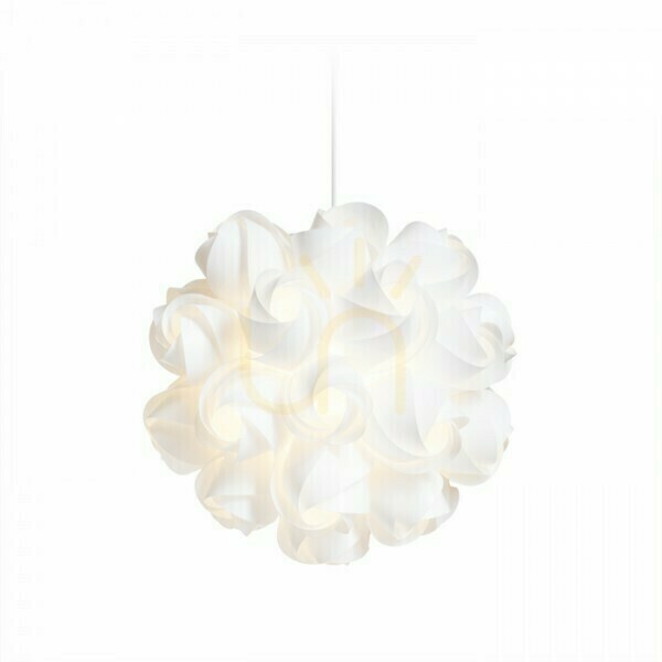 Coco White Pcv Pendant Lamp 230 V E27 28 W.