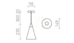 Rendl HEIDI R12380 Pendelleuchte aus Beton und Holz, E27, 14,8 cm small 7