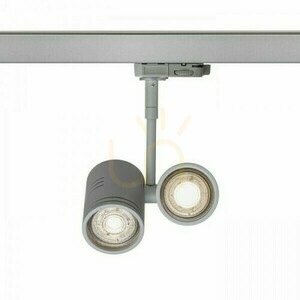 Beeba Ii Strahler für 3 Phase Silber Gray Rail 230 V Gu10 2x35 W. small 1