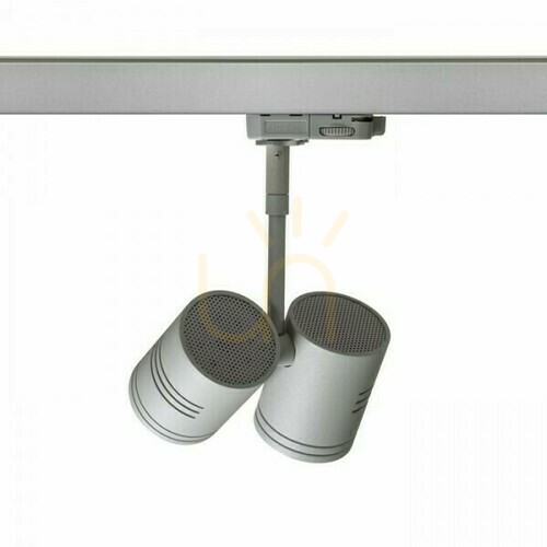 Prüfen Beeba Ii Strahler für 3 Phase Silber Gray Rail 230 V Gu10 2x35 W.