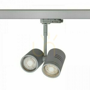 Beeba Ii Strahler für 3 Phase Silber Gray Rail 230 V Gu10 2x35 W. small 5