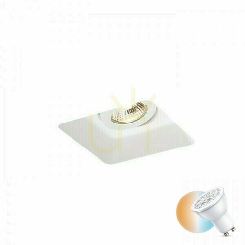 Prüfen Einbauleuchte Dino Sq Gu10 Directional Gypsum 230 V 35 W.