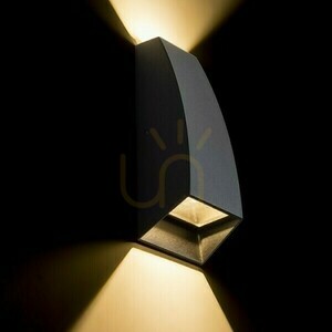 Außenwandleuchte Pia wall Anthrazit 230 V Led 2x3 W Ip54 3000 K small 1