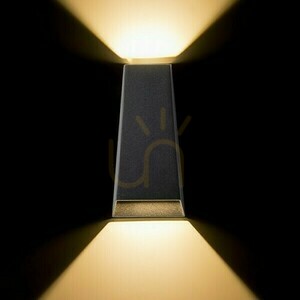 Außenwandleuchte Pia wall Anthrazit 230 V Led 2x3 W Ip54 3000 K small 3