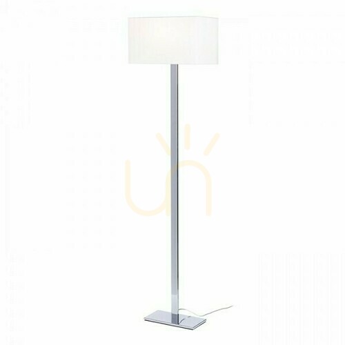 Prüfen Plaza Stehleuchte Weiß Chrom 230 V E27 42 W.