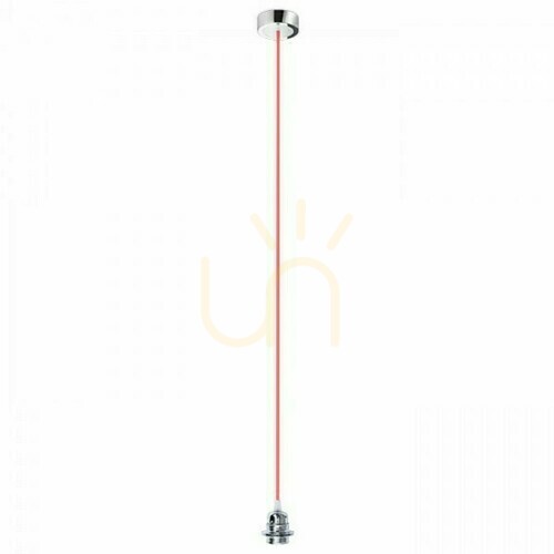 Prüfen Rendl HEX CHROME Pendelset rot R11937 E27 15 W