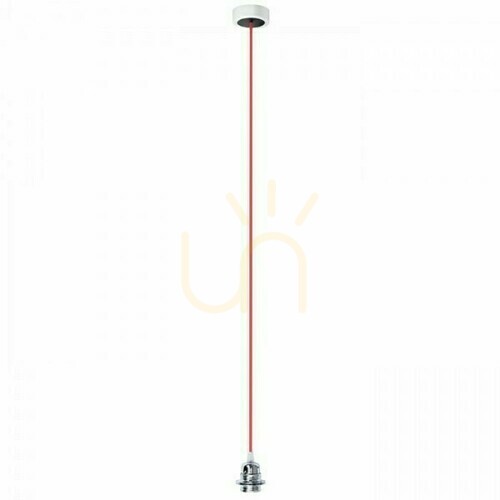 Prüfen Pendelset für Lampenschirme Rendl HEX R11929 E27, weiß mit rotem Kabel