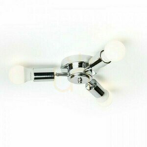 Zubehör für Lampenschirme Poste Ceiling Base Chrome 230 V E27 3x20 W. small 1