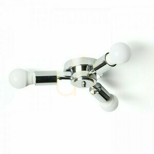 Zubehör für Lampenschirme Poste Ceiling Base Chrome 230 V E27 3x20 W. small 2