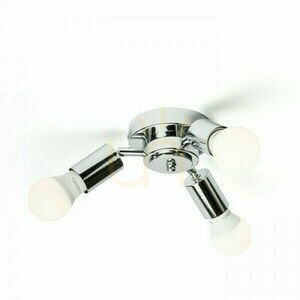 Zubehör für Lampenschirme Poste Ceiling Base Chrome 230 V E27 3x20 W. small 3