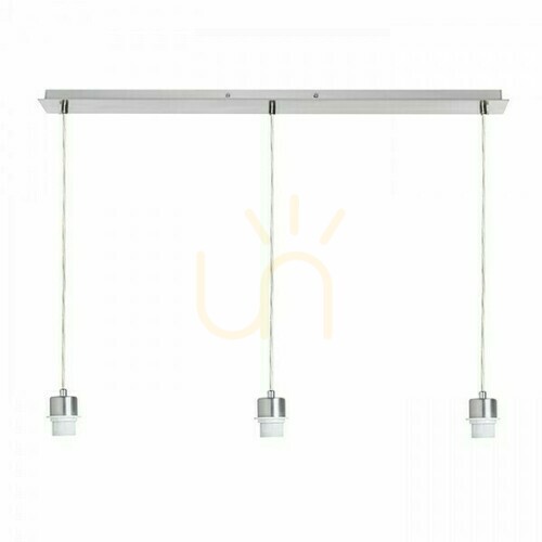Prüfen Pendel-Deckensockel More 80 Chrom E27 3x15 W 80 cm