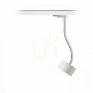 Pixie-Strahler mit flexiblem Arm für 3-Phasen-Schiene Weiß 230 V Led Gx53 7 W. small 2