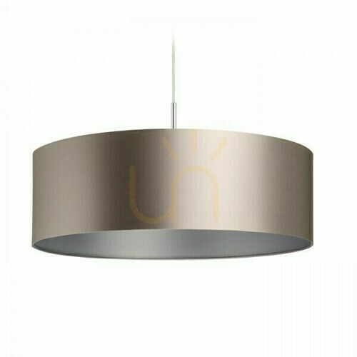 Prüfen Schirm, Lampenschirm Ron 60/19 Monaco Taubengrau/Silbergrün Pvc Max. 23 W