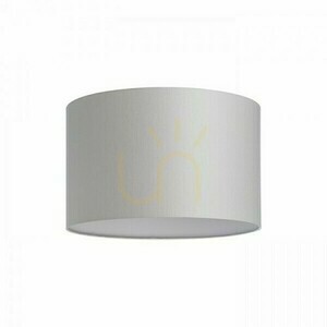 Lampenschirm Rendl RON 40/25 aus hellgrauem Chintz / weißem PVC, E27, 40 cm, R11558 small 1