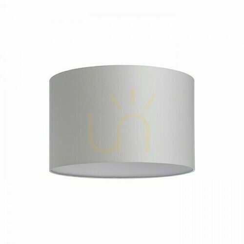 Prüfen Schirm, Lampenschirm Ron 40/25 Chintz Hellgrau/Weiß PVC Max. 23 W