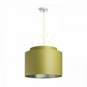 Schirm, Lampenschirm Double 40/30 Chintz Olive/Silberfolie Max. 23 W small 1