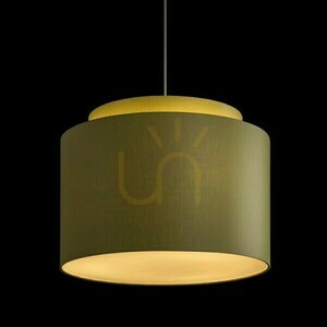 Schirm, Lampenschirm Double 40/30 Chintz Olive/Silberfolie Max. 23 W small 2