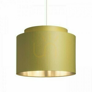 Schirm, Lampenschirm Double 40/30 Chintz Olive/Silberfolie Max. 23 W small 3