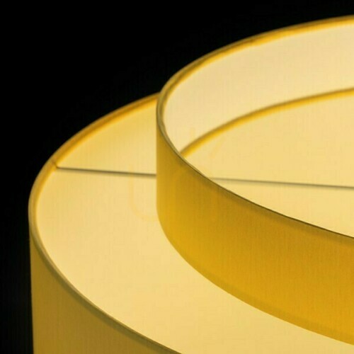 Prüfen Lampenschirm Double 55/30 Chintz Aprikot / Weiß PVC, max. 23 W