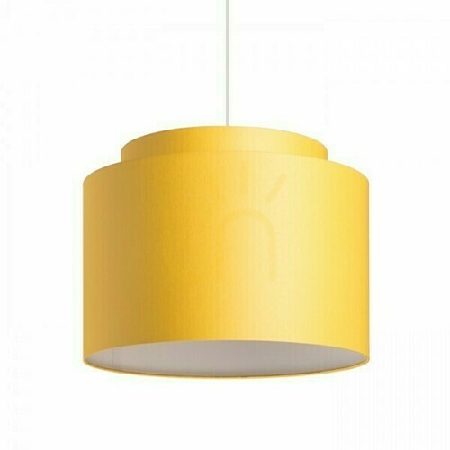 Prüfen Schirm, Lampenschirm Double 40/30 Chintz Apricot/Weiß Pvc Max. 23 W